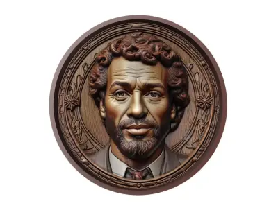 Mohamed Salah Footballer Medallion 3D print model