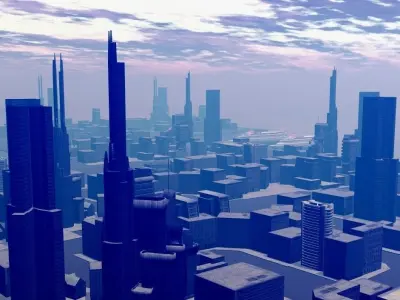 Low Poly City Free low-poly 3D model