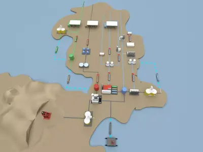 Oil map 3D model