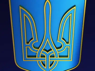 Ukraine State Emblem M 8 3D model