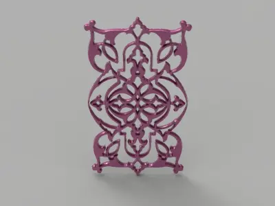Floral Wood Carving - CNC Machine 3D model