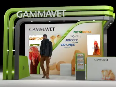 Stand for veterinary fair 3D model