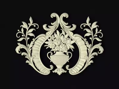 Central decor ornament for furniture 3D model 939