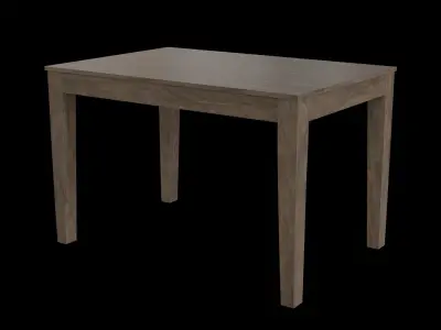 Table wooden 2 Low-poly 3D model