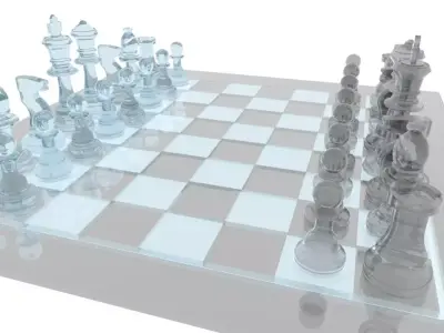 Premium 3D Chess Set Free 3D model