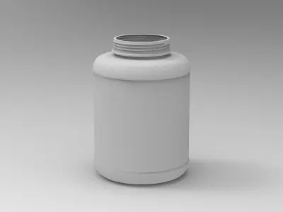 Plastic ProteinBottle Jar Sport Low-poly 3D model Low-poly 3D model