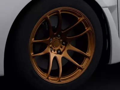 Work Emotion CR Kiwami Aftermarket Wheel Low-poly 3D model