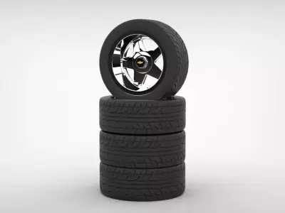 Chevrolet Malibu star rim Low-poly 3D model