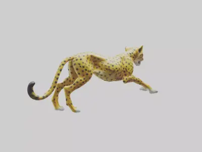 Cheetah statue model 3D model