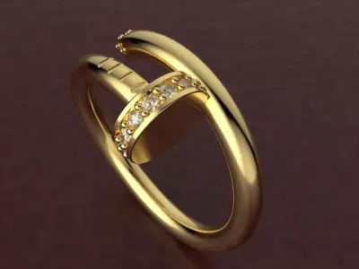 Ring Juste Un Clou 3D print model