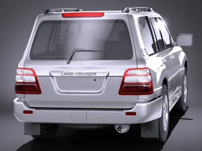 Toyota Land Cruiser J100 1997 2007 VRAY 3D model