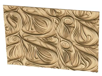 decor set wall panel wall relief mural CNC 59 3D model