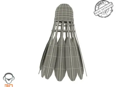 Shuttlecock badminton 3D model