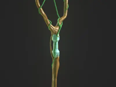 Magical Staff 2 Low-poly 3D model