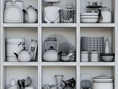 Decorative set Kitchen 3D model