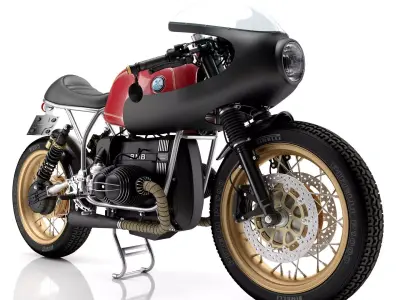 Cafe Racer R80 Motorcycle 3D model