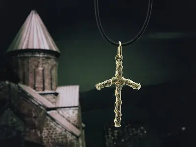 Luxury Georgian Cross 3D Print Model 3D print model