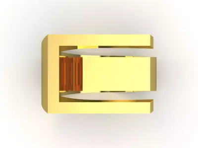 Mens Special Yellow Gold stl 3dm Ring Model mr0271 3D print model