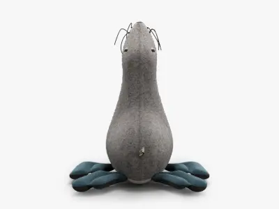 Carapau KALI Stuffed Toy Seal Low-poly 3D model