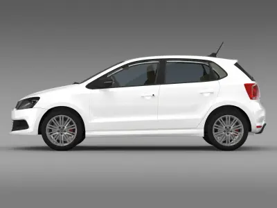 Volkswagen Polo BlueGT 5d 2009-2013 3D model