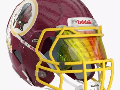 Riddell speed helmet washington redskins 3D model