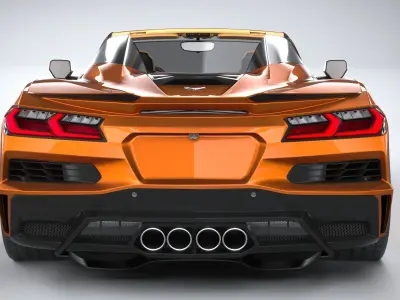 Chevrolet Corvette C8 Z06 Convertible CG 2023 lowpoly 3D model