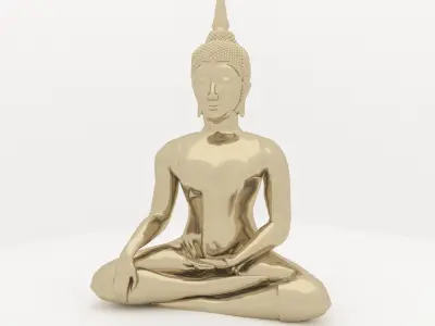 Buddha Sculpture  Low-poly 3D model