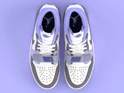 Air Jordan Legacy 312 Low Purple Comet Low-poly 3D model