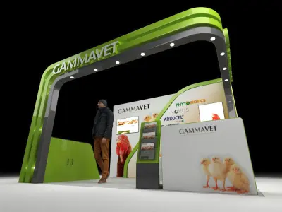 Stand for veterinary fair 3D model