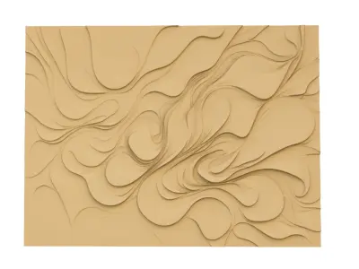 modern panel wall decor set wall relief mural CNC 126 3D model