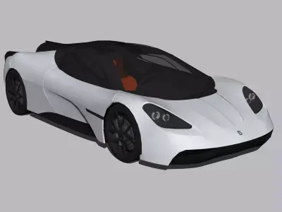 Gordon Murray GMA T 50 2023 Low-poly 3D model