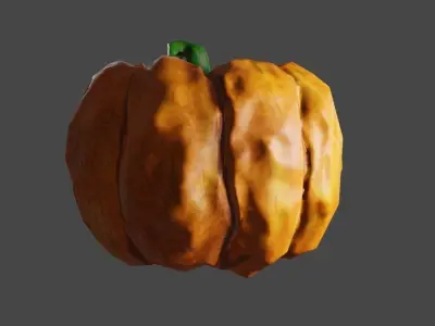 Pumpkin Head Halloween - PBR - Cabeca Abobora Low-poly 3D model