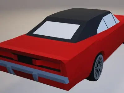 Custom Muscle Car  Low-poly 3D model