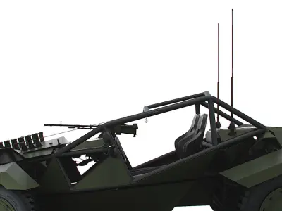 Generic Military Buggy Machine Gun 2023 3D model