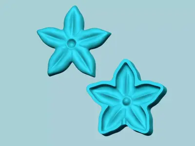 Stephanotis Flower Mold - Artificial EVA Molding 3D print model