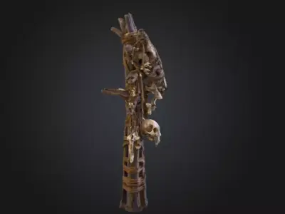 Forsaken Bone Totem Low-poly 3D model