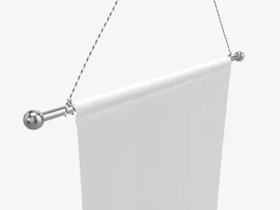 Tall wall pennant 3D model