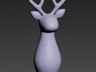Reindeer  3dprint model for christmas 3D print model