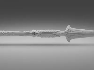 Broken Spear of Leonidas level 6 3D print model