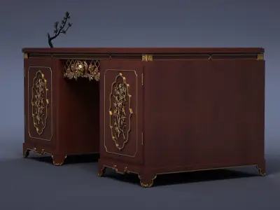 cabinet cabinet wardrobe sofa bed table bookshelve 3D model