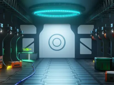 Sci-Fi Engineering Lab 3D model