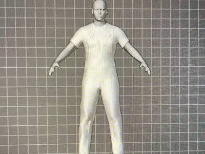 Farmer model Free low-poly 3D model