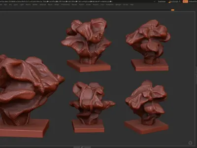 Modern Abstract Decorative sculpture 3d print model 3D print model 4