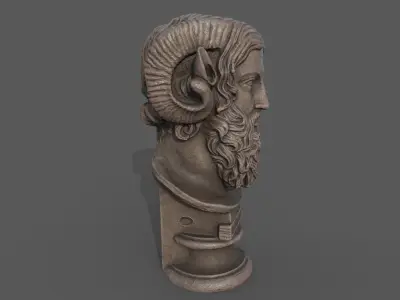 Zeus Ammon  Low-poly 3D model
