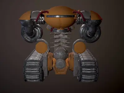 Ruthus 3D robot character Free low-poly 3D model