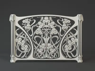 modern Art Nouveau Screen 3D print model