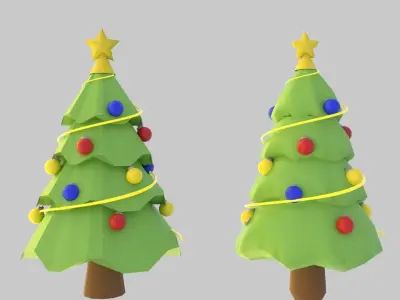 Christmas Tree Low-poly 3D model