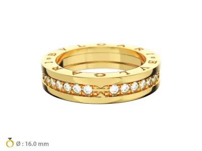 N012 Fashionable wedding ring 3D print model