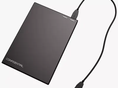 Generic External Hard Drive - GameReady Low-poly 3D model