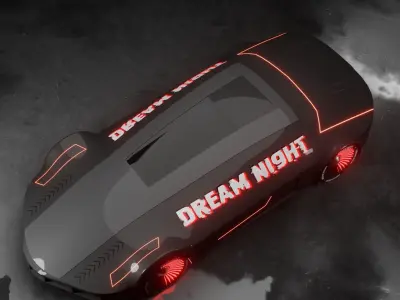 Futuristic Car Dream Night 3D model